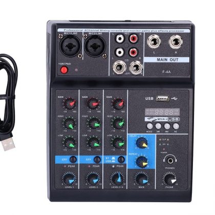 Portable Sound Mixing Console with Sound Card