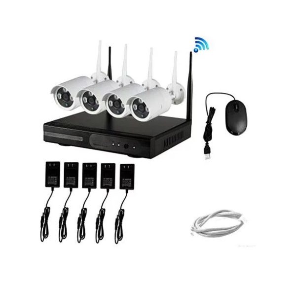 4 Channel 720P Wireless IP Camera CCTV Security Kit