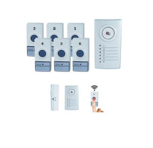 Wireless White Door Bell System RL Six Zone