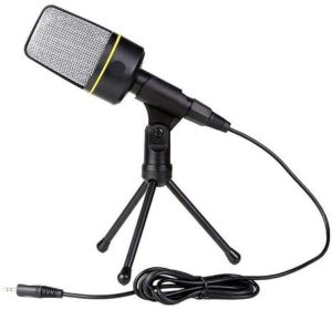 Andowl Wired 3.5mm Professional Audio Condenser Microphone With Stand