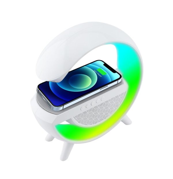 LED multi-color wireless charging speaker