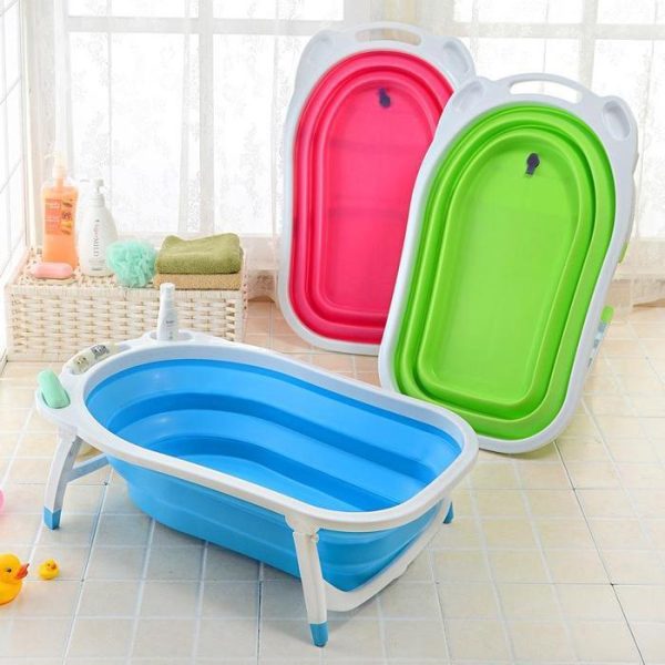 Baby Folding Bath Tub Pink - Image 2