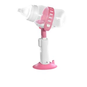 Baby Hands-Free Milk Adjustable Self-Feeding Milk Feeding Bottle Holder(Pink)