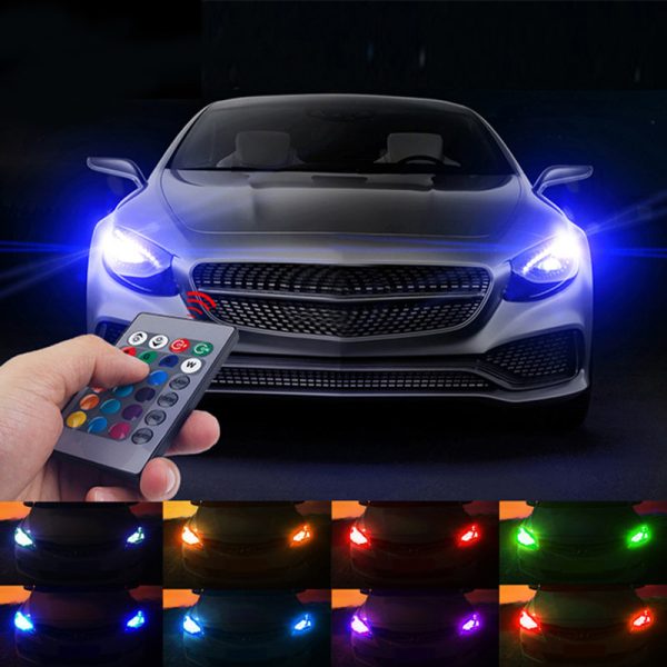 Car RGB Wedge Lamp with Remote Controller Flash Strobe H1/H7 - Image 2