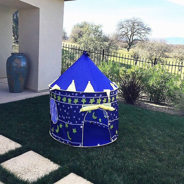 Children's Castle Play Tent - Blue - Image 2