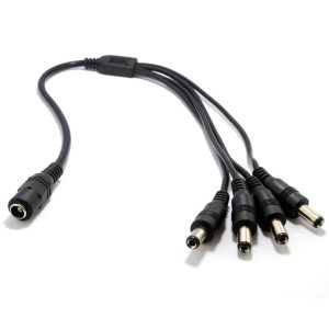 Female to 4 Male DC Power Splitter Cable