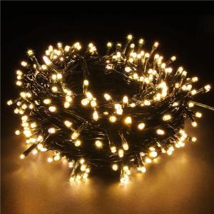 100M Warm White 9V Fairy Light on Black Cable