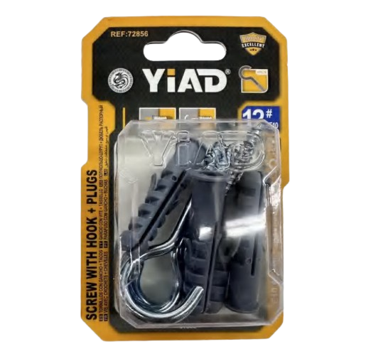 Hook Screws with Nylon Plugs