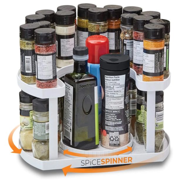 D-shape two tier spice spinner organizer - Image 3