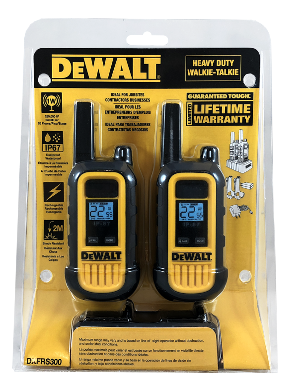 DeWalt DXPMR300 Heavy Duty Professional Walkie Talkie PMR Radio 2pack - Image 5