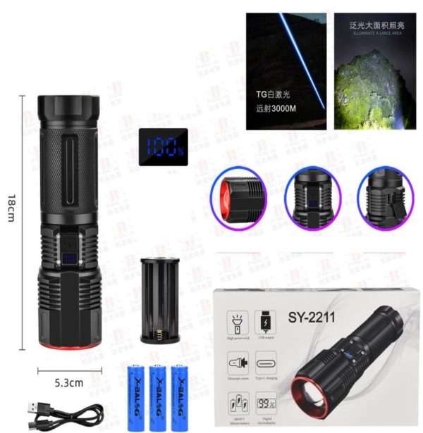 LED rechargeable USB torch