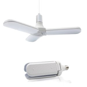 45W LED Foldable Fan Blade Light Bulb for Indoor Home Decor