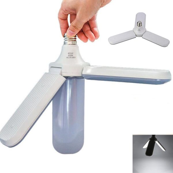 45W LED Foldable Fan Blade Light Bulb for Indoor Home Decor - Image 2