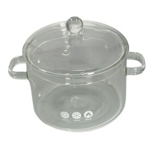 Transparent Borosilicate glass pot