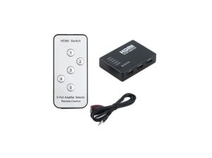 5 Port HDMI Amplifier switch with IR Remote Controller