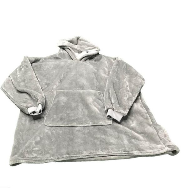 Huggle Hoodie, Ultra Plush Blanket (Gray) - Image 2