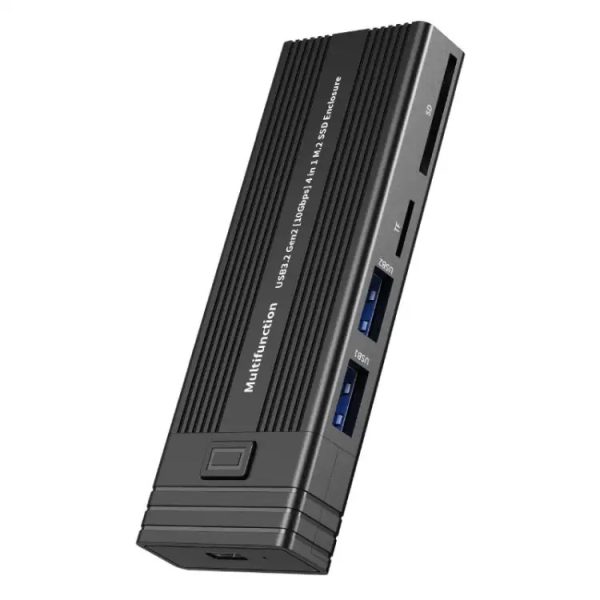 M.2 NVME SATA SSD Enclosure Adapter With 4 In 1 Hub USB 3.2 Gen 2 10Gbps - Image 2