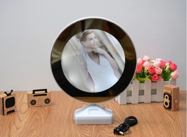 Magic Mirror Photo Frame with LED Light-Round - Image 2