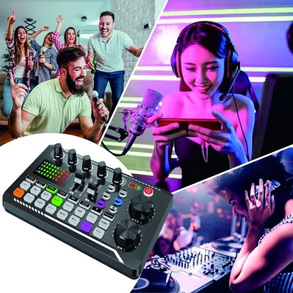Live Streaming Microphone Tripod Stand And Sound Card Set - Image 4