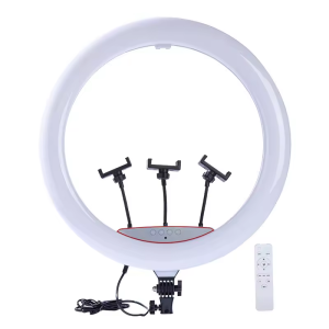 Three Phone Holder 3 Levels Light Adjustable Crystal Led Ring