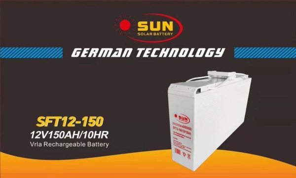 Sun SFT12 Slimline 150ah solar deep cycle gel battery - Image 2