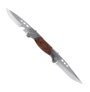 Twin blade automatic knife