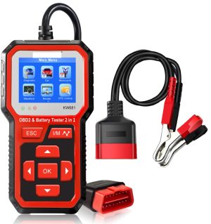 OBD2 diagnostic tool and 12v battery tester