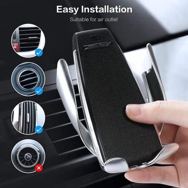 Hands-Free Smart Car Phone Holder With Wireless Charger - Image 2