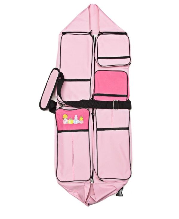 Multifunctional Baby Travel Bed Cot Baby Bassinet and Diaper Bag - Pink - Image 3