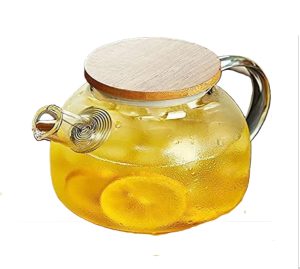 Glass teapot with stovetop