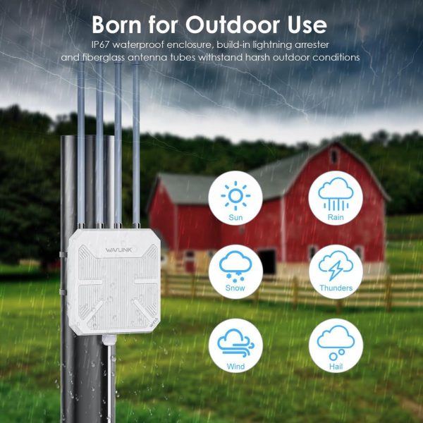 WAVLINK WiFi6 Outdoor WiFi Extender Access Point - Image 6