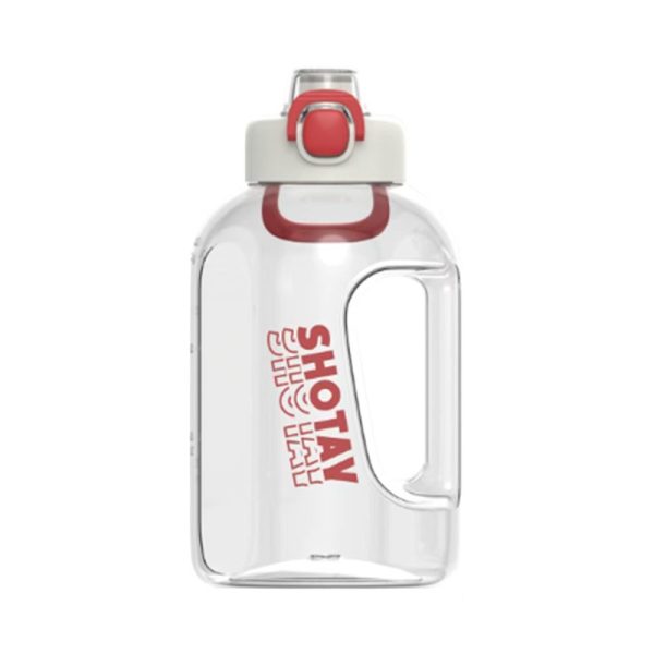 SHOTAY 1.5L Sports Gym Outdoor Water Bottle - White