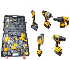 Ashcomonline Set Of 5 Electric Drill, Single Hand Saw, Angle Grinder, Brushless Hammer Impact Drill, Angle Grinder, Hammer Drill