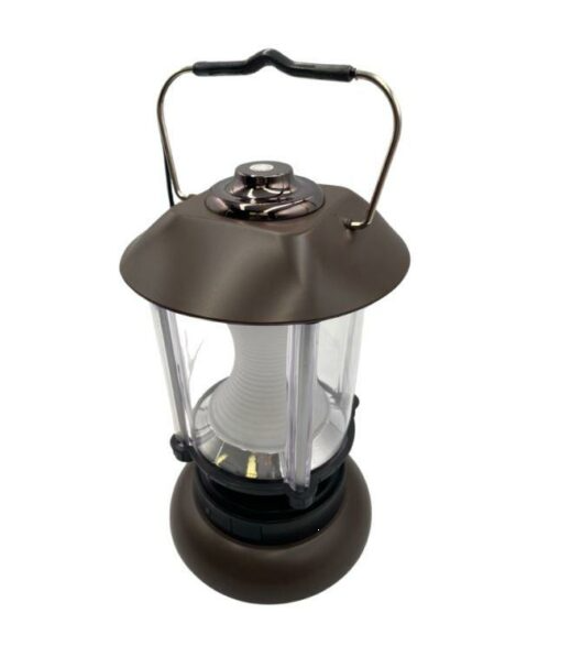 Ashcomonline Portable Retro LED Rotary Switch Camping Lantern Green Microfibre Hanging Lantern